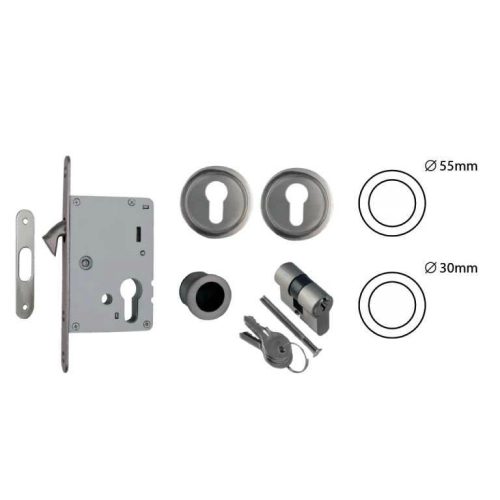 Kit corredera c/b "A" y Cilindro 40mm 3Llaves (20mm)