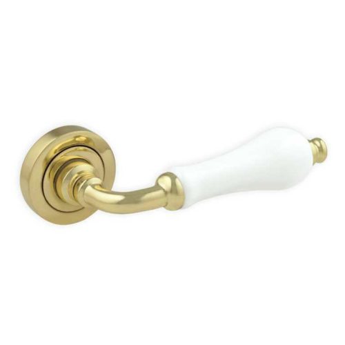 Jgo.Man.Porcelana Blanca c/roseta PB