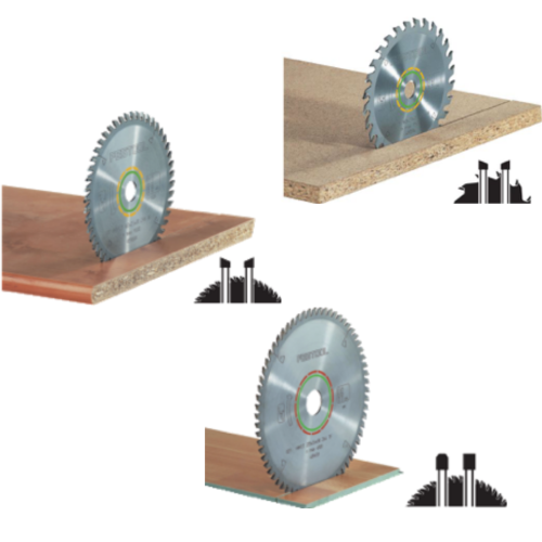 Set Discos per Serra d´Incisió TS55 Tall Fi, Tall universal, Tall laminats