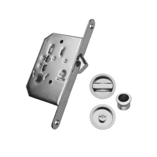 Kit Puerta Corredera Cromo Brillo (20mm)
