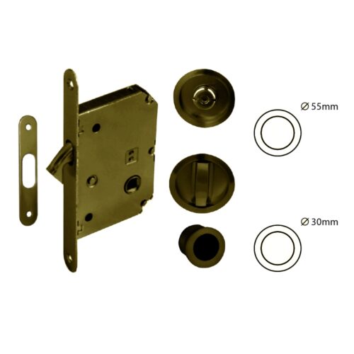 Kit Puerta Corredera Cuero Satinado (20mm)