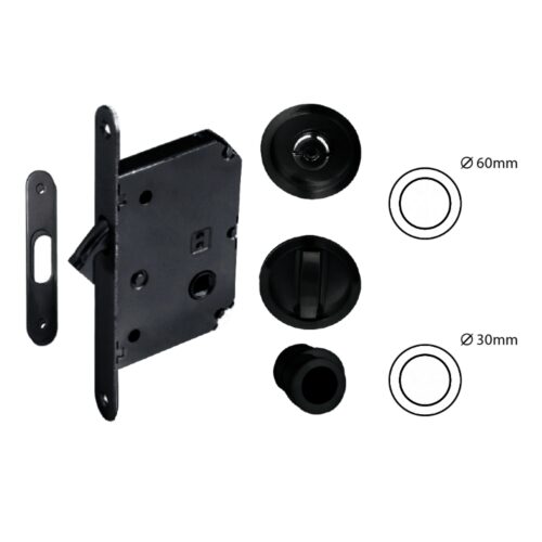 Kit Puerta Corredera Negro (20mm)