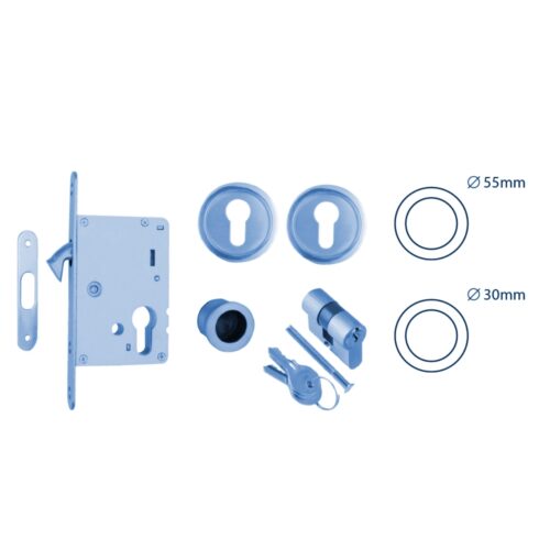 Kit corredera c/b"A"CRS y Cilindro 40mm 3Llaves (20mm)