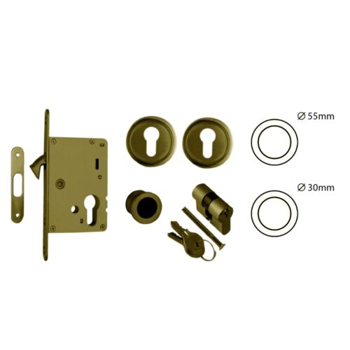 Kit corredera c/b"A"CS y Cilindro 40mm 3Llaves (20mm)