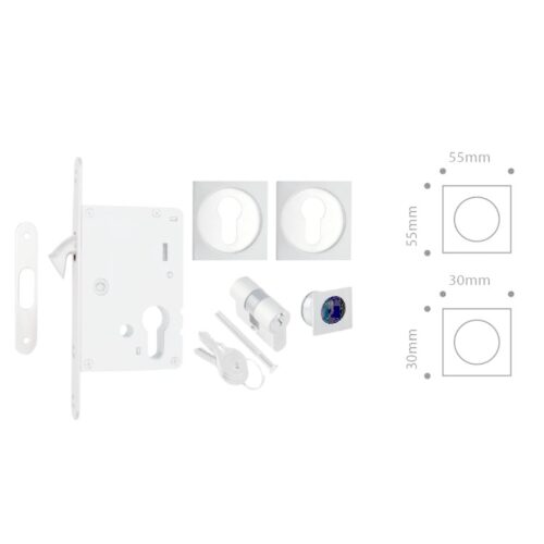 Kit corr.cuadr. c/b "A" BLANCO+Cilindro 40mm 3Ll. (20mm)